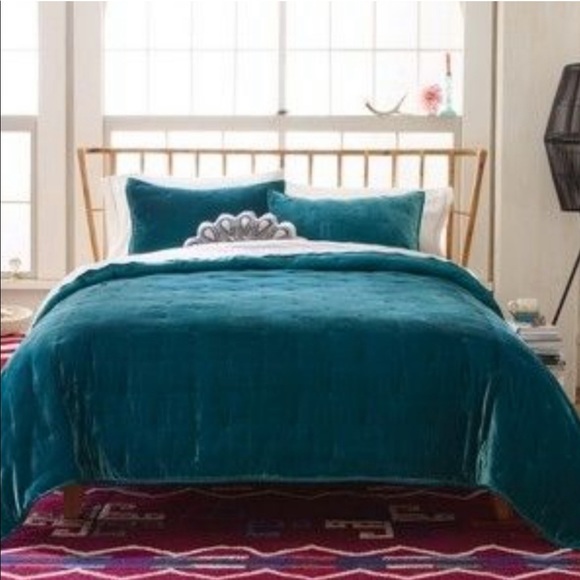 Opalhouse Bedding Opal House Full Queen Comforter Teal Velvet Satin